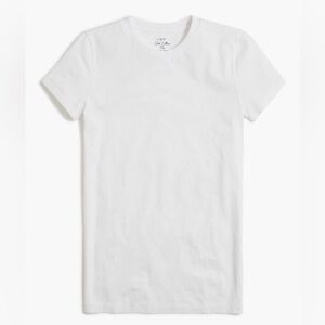 NWT J. Crew Slub Cotton White Short Sleeve Tee - Medium